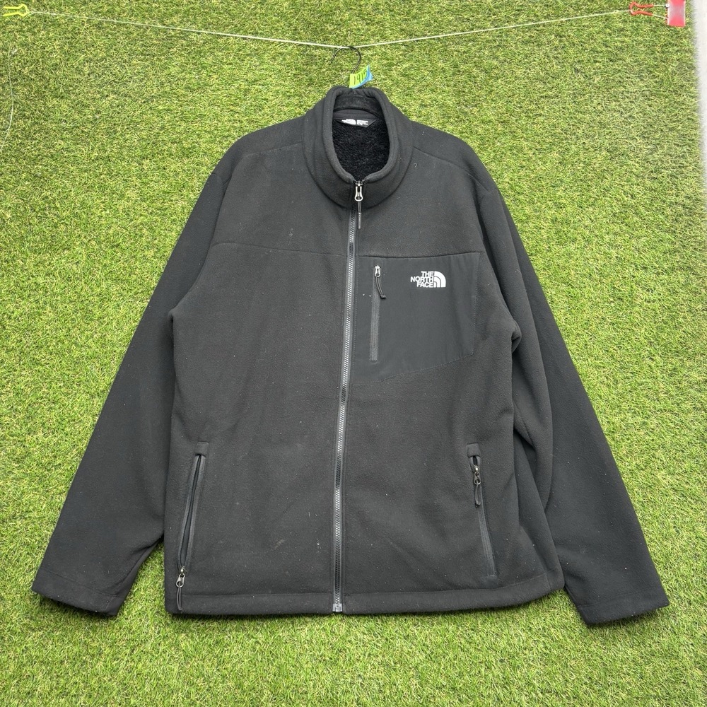 The North Face Jacket Mens XL Black Full-Zip Polyester Fleece Stand-Up Outdoor